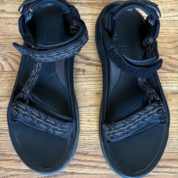 Teva Terra Fi Black Blue Hiking Sport Sandals Shoes 1004485 Mens Size 13